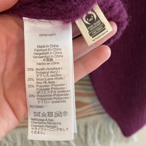 Madewell Simone Balloon Sleeve Sweater in Mulled Wine NWOT - Picture 7 of 7